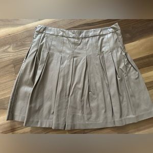 Faux leather tan skirt. Size L